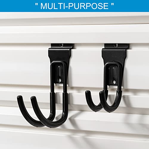 Slat Wall Hanging Hooks, Slatwall Accessories, Slatwall Hooks Assortment, Slat Wall Accessories, Heavy Duty Garage Slatwall Hooks and Hangers,16Pack(Black) - style: 16PC Assortment-A