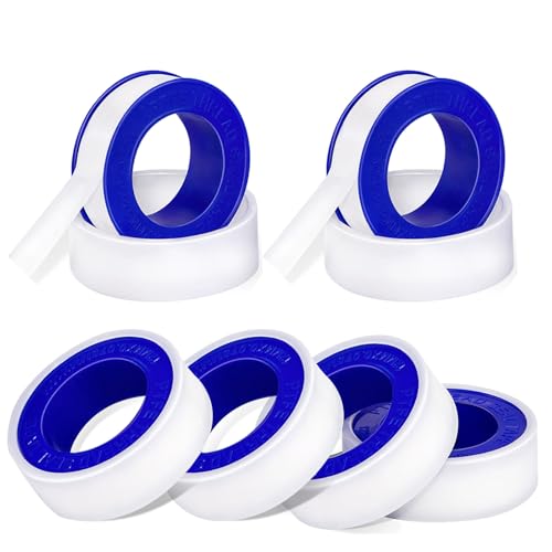 6 Roll Plumbers Tape, High-Density Performance Waterproof Duct Tape, Thread Seal Tape, Easy to Use, Can be Used for Faucets. L 390 in x W 0.47 in. - style: Blue 0.47in *6 Roll