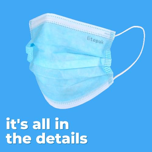 2,000pcs Disposable Face Masks- 3 Ply Breathable Mask For Adults - Blue (40 Packs of 50) - color: Blue
