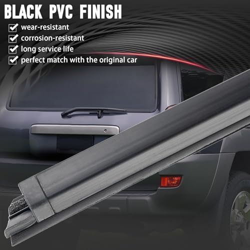 Rear Tailgate Liftgate Trunk Hatch Car Outer Door Window Moulding Sweep Felt Trim Seal Weatherstrip Compatible with Toyota 4Runner 2003-2009 Replace 68290-35031 - size: 4Runner 2003-2009