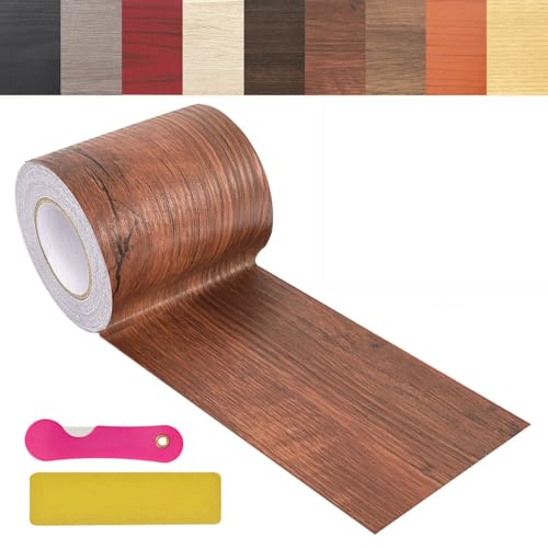 Wood Grain Repair Tape, 2.4inch X 32ft Self Adhesive Wood Colored Tape for Tables, Chairs, Baseboards, Doors, Windows, Floors, Handicraft DIY. - color: Red bean sequoia, size: 2.4in*32ft
