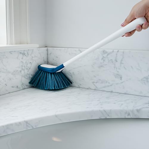 Unger EZ Reach Shower Tub and Tile Scrub Brush, Crevice Bathroom Cleaning Supplies, Non-Scratch Scrubber Tool for Showers, Fixtures, Bathtubs, Drains, Grout, and Marble - style: EZ Reach Shower Brush