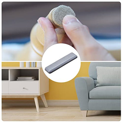 METALLIXITY PTFE Furniture Slider Gliders (70x19mm) 8Pcs, Rectangle Self-Adhesive Floor Protector Pads - for Furniture Carpets