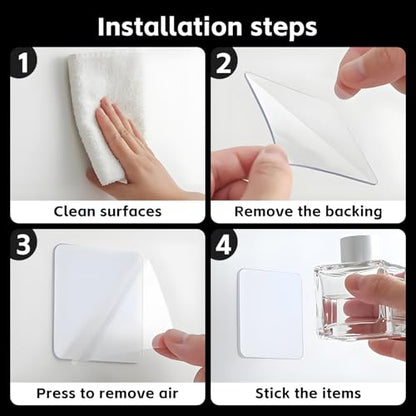 12 Pcs Sticky Tack Square 2.25x2.25 inch, Clear Mounting Tape for Walls, Removable Double Sided Adhesive Pads Wall Tape for Home Office Decor, Party Supplies and Picture Hanging - size: 12pcs-S2.25" X 2.25"