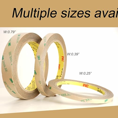 3M Double Sided Tape Heavy Duty Made of 300LSE 0.25"×36Ft Clear Mounting Tape Removable for Electronics Scrapbook LED Poster Art Craft - size: 0.25"×36Ft
