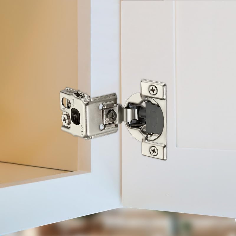 HOME EDIT 2 Pack 1 Pair 1-1/2 inch Overlay Soft Close Cabinet Hinges for Kitchen, Stainless Steel Three-Way Adjustable, Concealed Self-Closing Door Hinges - size: 1-1/2 inch Overlay