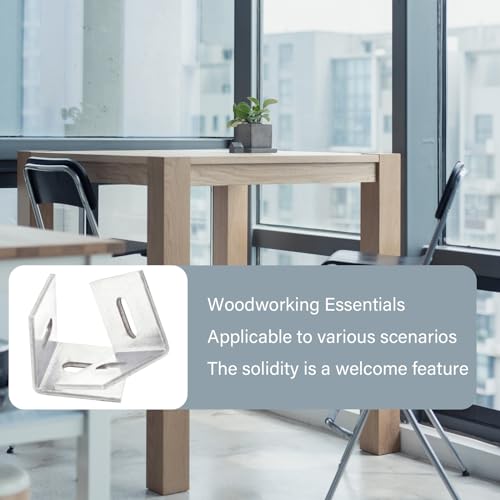 Table Top Fasteners,20 Pack Z Clips for Table Tops Included 60 pcs Screws,Adjustable Corner Braces for Wood Table Tops,Which L Brackets Use on Wood Table as Countertop Fasteners