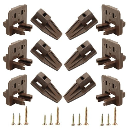12 Set Drawer Track Guide Kits, Drawer Slides Plastic Track Guide Glide Drawer Replacement Part for Center Mount Drawer, Dressers, Rite-Trak I Drawer Guide Glide, Nightstand Drawer