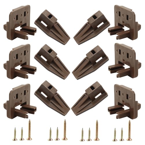 12 Set Drawer Track Guide Kits, Drawer Slides Plastic Track Guide Glide Drawer Replacement Part for Center Mount Drawer, Dressers, Rite-Trak I Drawer Guide Glide, Nightstand Drawer