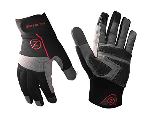 Zero Friction Men's Universal-Fit Dura Palm Work Gloves, black (WG100000) - color: Black