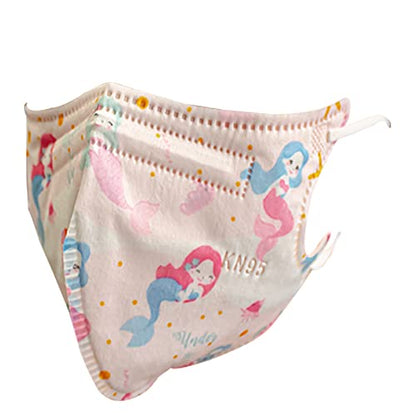 Disposable Safety Mask 5 Ply Protection Face Mask for Kids 20 pcs (Kids Mermaid) - color: Kids Mermaid