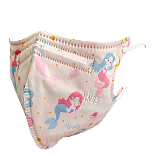 Disposable Safety Mask 5 Ply Protection Face Mask for Kids 20 pcs (Kids Mermaid) - color: Kids Mermaid