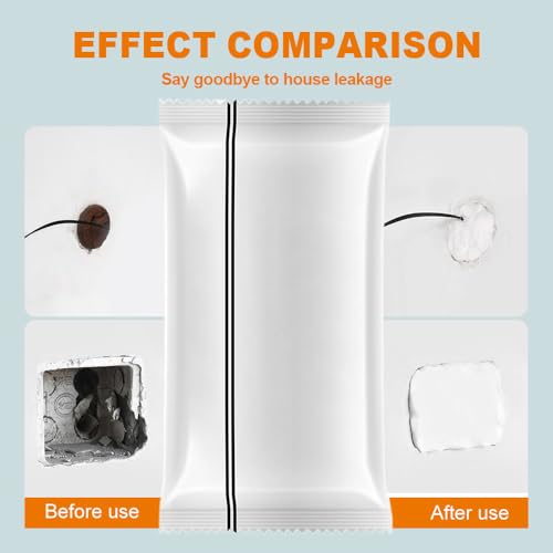 New Type White Waterproof Sealant Mastic, Waterproof Repair Sealing Clay, Hole Filler Putty for Walls, Quick Mending Mud for Drain Connection, Wall Hole, 30g Air Conditioning Hole (3)