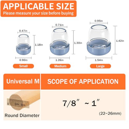Chair Sliders for Carpeted Floors,16 Pcs Chair Glides Round Furniture Sliders Carpet,Chair Leg Floor Protectorst,Make Furniture Glides Move Easy(Fit 0.75-1", Clear) - size: Meduim(Fit:0.75"-1")