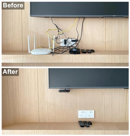 4 Pack TV Cord Hider for Wall Mounted TV, 2-3/8"(60mm Hole) Wire Hider in Wall Cable Management Kit, Includes 4 Pass Throughs and 1 Hole Saw Drill Attachment Easy to Install - size: 60mm - 4 Pack