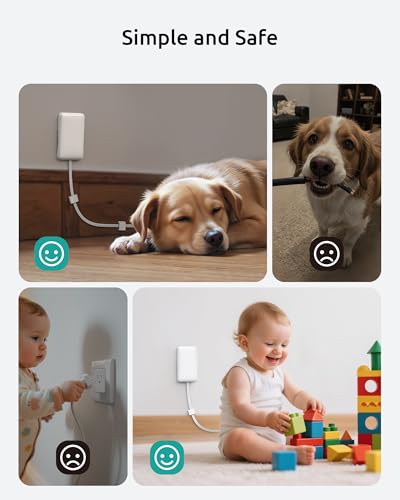 NUTICT Outlet Cover Extension Cord, Flat Plug Power Strip 6ft, 8 Outlets (4-2Pin)& 4 USB Ports (3 USB C), 13A/1625W, 1440J Surge Protector, Wall Mountable, Ideal for Home Improvement, Tight Spaces - size: 6FT (4-2 Prong Outlets)