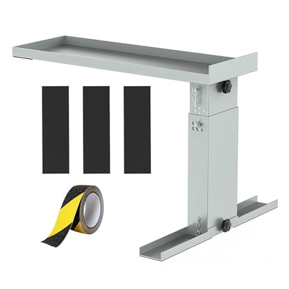 Adjustable Ladder Extender for Stairs, Metal Ladder Extender Stabilizer with Non-Slip Pads, Leveler for Straight/Extension/Telescope Ladders(550LBS Capacity,13.4" to 21.3" H Adjustable) - color: Gray