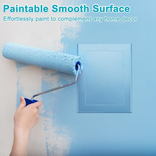 M METERXITY 2-Pack Access Panel for Drywall, 7x5 Inch Plastic Self Adhesive Wall Hole Cover Access Doors for Wiring Cable/Ceiling, Removable Plumbing Wall Panel [Grey, Rectangle] - color: Gray