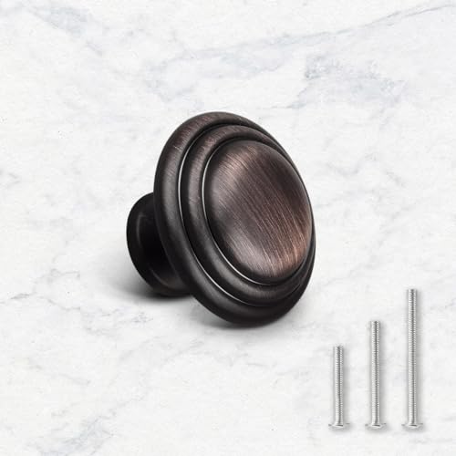 Gobrico 5 Pack 1-3/8 Inch Cabinet Knobs, Oil Rubbed Bronze Bifold Cabinte Knob, Kitchen Wardrobe Drawer Knobs, Dresser Knobs - color: Oil Rubbed Bronze