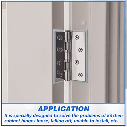 Ferraycle Door Hinge Shims Bulk 16 Gauge Stainless Steel Hinge Spacer with Coated Finish 4-1/2" x 1-5/8" Metal Door Hole Filler Plates for Repair Kit(40 Pack)