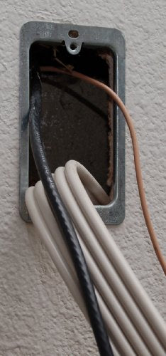 Arlington CE1-1 Recessed Cable Wall Plate, 1-Gang, White - color: White, size: 1-Gang; 1-Pack