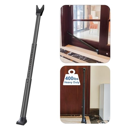Door Security Bar, Rerishom Door Stoppers Security bar,Heavy Duty Door Lock Security Door Jammer Door Stopper for Apartment, Hotel Room,Screen Door Hardware (Dark Black, 1 Pack) - color: Dark Black, size: 1 Pack