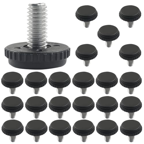 Piutouyar 24 Pcs 5/16"-18 Stainless Steel Furniture Leveling Feet, Screw-in Adjustable Furniture Levelers Glide Leveling for Patio, Table, Chair Legs