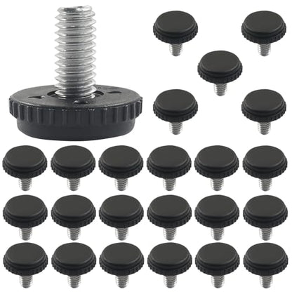 Piutouyar 24 Pcs 5/16"-18 Stainless Steel Furniture Leveling Feet, Screw-in Adjustable Furniture Levelers Glide Leveling for Patio, Table, Chair Legs