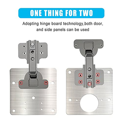 Cabinet Hinges Repair Plate,Stainless Steel Hinge Repair Brackets Kit,Kitchen Cupboard Door Hinge Repair Plate Kit Includes Fixing Screws,Protect Wooden Kitchen Cabinet Door,Furniture(2 PCS)… - size: 2 PCS