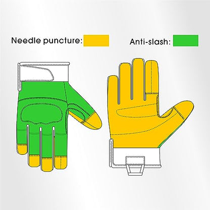 Level 5 Needle Resistant Gloves, Needle Puncture, Cut Resistant ANSI A9 Anti-Cut Anti-Slash, Touchscreen (One Pair, XL) - size: X-Large
