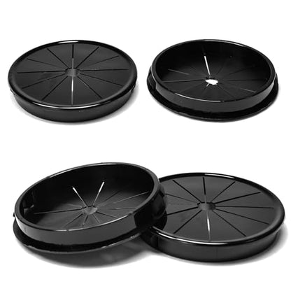 4 Pcs Cable Grommet, Snap Bushing 2-15/16" (75 mm) Mounting Diameter, Flexible Petal-Shaped Buckle Round Nylon Desk Grommet for Wires Through Countertop Cord Organizer and Protection, Black - style: 2-15/16" -RSB 4PCS