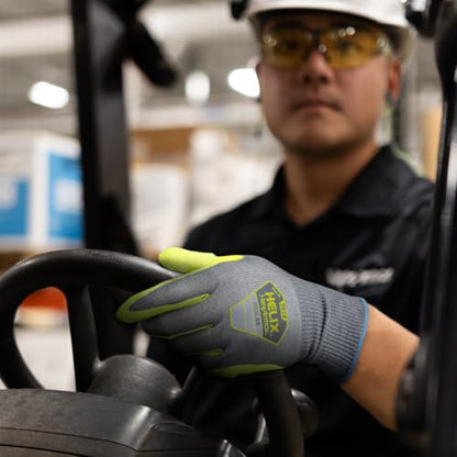 HexArmor Safety Gloves | Breathable, Flexible, and Sustainable | Hi-Vis Palm | A6-level Cut Resistance | Helix 3014 - size: Large (Pack Of 1 Pair)
