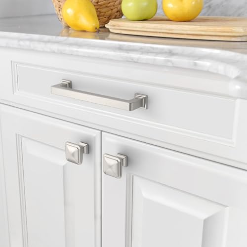 Amerdeco 10 Pack Brushed Satin Nickel Cabinet Pulls 6.3 Inch(160MM) Hole Centers Kitchen Cabinet Handles Cabinet Hardware Kitchen Handles for Cabinets Cupboard Handles Drawer Pulls ZH0019 - color: Brushed Satin Nickel, size: 6.25"/160MM Hole Center