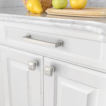 Amerdeco 10 Pack Brushed Satin Nickel Cabinet Pulls 6.3 Inch(160MM) Hole Centers Kitchen Cabinet Handles Cabinet Hardware Kitchen Handles for Cabinets Cupboard Handles Drawer Pulls ZH0019 - color: Brushed Satin Nickel, size: 6.25"/160MM Hole Center