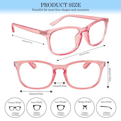 Blue Light Glasses Woman Blue Light Blocking Glasses Mens Blue Light Glasses for Girls Computer Gaming - color: Pink, size: 1pc
