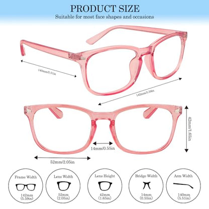 Blue Light Glasses Woman Blue Light Blocking Glasses Mens Blue Light Glasses for Girls Computer Gaming - color: Pink, size: 1pc