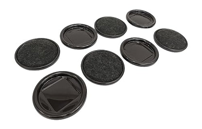 Tech Team #933-3" Steel Furniture Caster Cups with Carpet Bottom – Heavy-Duty Floor Protectors for Hardwood, Tile, Vinyl & Carpet – 8-Piece Set for Beds, Sofas & Tables…