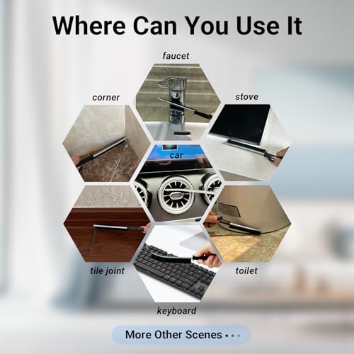 Crevice Cleaning Brush, 2026 New Multifunctional Gap Hard Bristled Grout Brush Tool for Scrub Small Spaces, Kitchen, Toilet, Bathroom, Corner, Grout, Sink, Window Tracks, Hinges, Tile(6pcs)