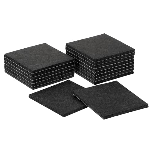 uxcell Furniture Pads, 16Pcs 3" - Square Self Adhesive Felt Furniture Pads, Floor Protectors for Furniture Feet Chairs Legs Hardwood Floors (Black) - color: Black, size: 3"