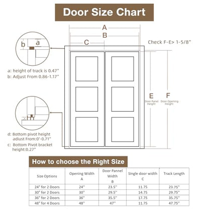 Bifold Door Hardware Kit, 24-Inch Bi-fold Closet Door Track Kit Bifold Closet Door Hardware Kit Folding Door Hardware Repair Replacement Tool Kit - size: 24 Inch Track