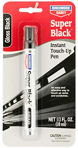 Birchwood Casey Long-Lasting Fast-Drying Super Black Touch-Up Pen for Deep Scratches and Worn Areas, FLAT BLACK, 0.33 OUNCE - color: Flat Black