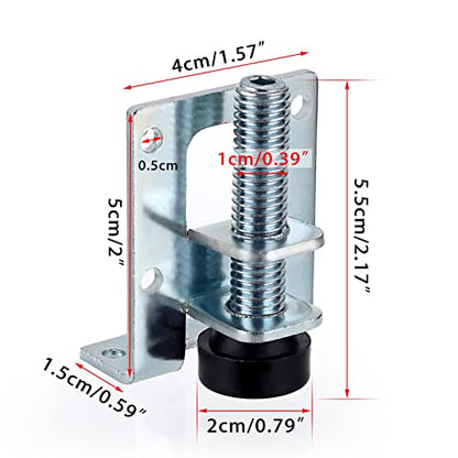 OwnMy 4 Packs Heavy Duty Adjustable Furniture Leveling Feets L Shaped Furniture Leveler Legs, Furniture Mounting Brackets Metal Leveling Load Table Leg for Workbench Cabinet Wardrobe, 2.2" H - size: 2.2"H-Silver