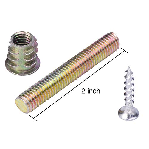 4PCS Leg Mounting Plates with Screws for Sofa Couches Tables Furniture Legs Brackets Hardware Attachment Plates Brackets M8 T-Plates