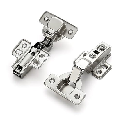 HOME EDIT 1 Pairs 2 Pack European Half Overlay Soft Close Cabinet Hinges Concealed Kitchen Cabinet Hinges Heavy-Duty Frameless Adjustable for Cupboard Hardware - size: Half Overlay