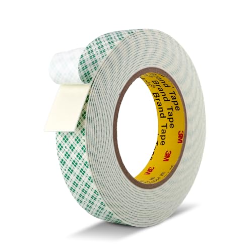 Double Sided Tape Off White Foam Tape 1" x 18Ft Made of 3M 4032 High Shear Adhesive Mounting Tape High Temperature Resistance for Interior Exterior Mounting Applications and Home Office Deco - color: Off White, size: 1" X 18ft