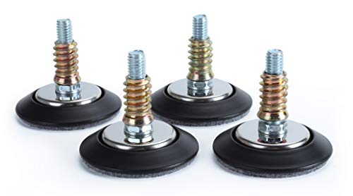 Furniture Levelers - Adjustable Leveling Legs for Tables Chairs Cabinets Felt Pads Included (4, D64mm Black) - size: D64mm Black
