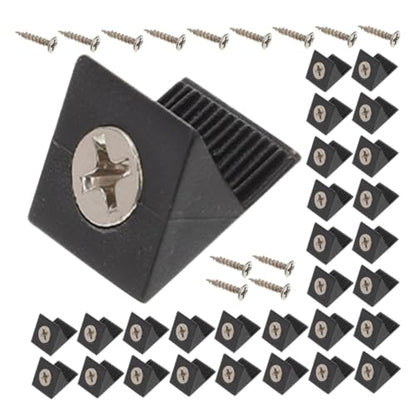 OSALADI 400pcs Repair Kit Angle Brackets Iron Screws for Cabinet Drawer Reinforcement and Repair Corner Brace for Furniture Support