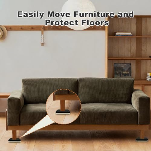 Furniture Sliders 8 Pcs 4 Inch Square Felt Furniture Slider Reusable Heavy Duty Furniture Sliders for Hardwood Floors and Other Hard Surfaces - size: 4 inch Square