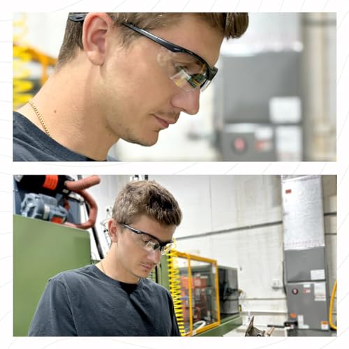 Calabria 91348 3 Pack Bulk Bifocal Safety Glasses Readers +1.50 Clear Men Women Wraparound Eye Protection Protective Eyewear - color: Clear (3 Pack)