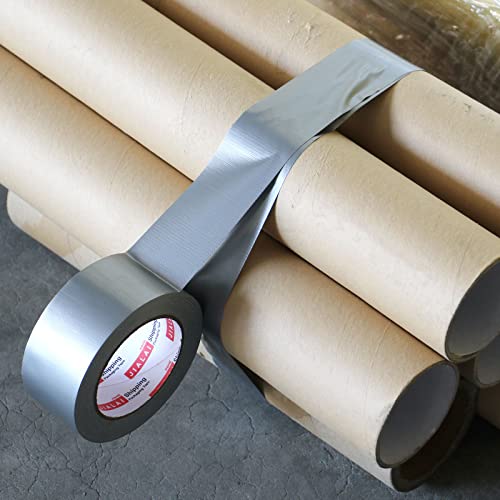 JIALAI HOME Duct Tape Heavy Duty Silver - 12 Roll Multi Pack - 30 Yards x 2 Inch - Strong, Flexible, Waterproof and Tear by Hand - for Home Use, Do-It-Yourself Projects and Repairs - color: Silver